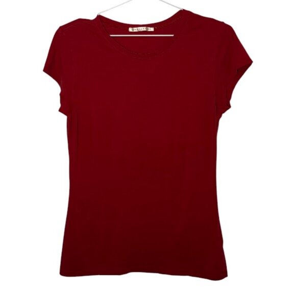 Smart Set round neck short sleeve top red women's size XL - Picture 2 of 4